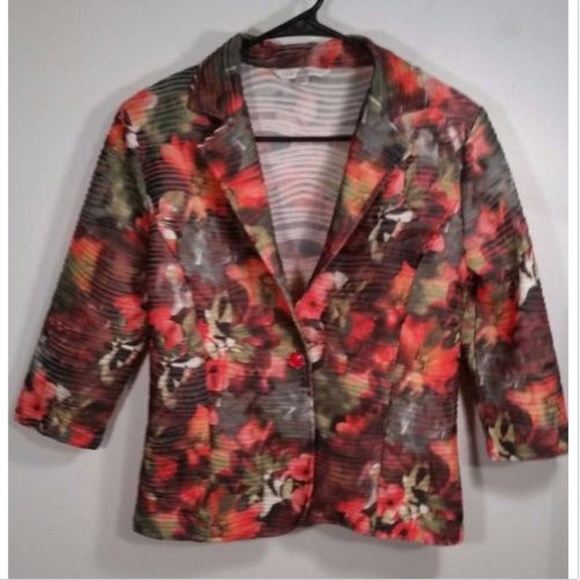 Erin london Jackets & Blazers - ERIN LONDON Blazer Jacket Floral Size Small